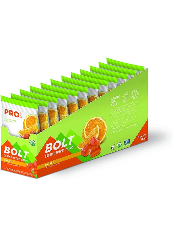PROBAR Bolt Organic Energy Chews Orange Usda Organic Glutenfree Superfruit Blend Electrolytes B Vitamins Pack Of 12 - Image 3