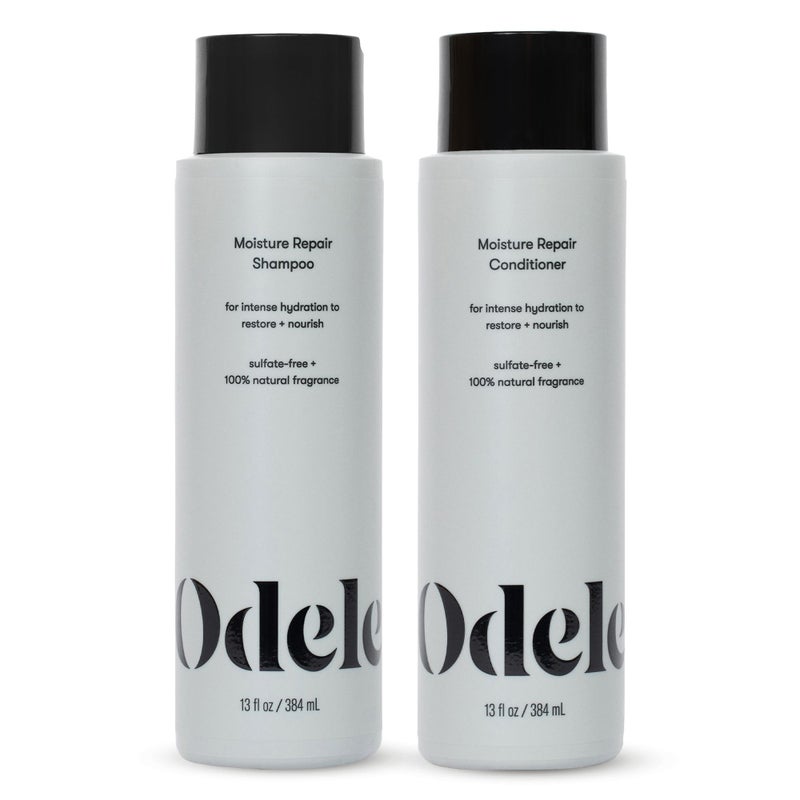 Odele Moisture Repair Sulfate-Free Shampoo & Conditioner Set, for Intense Hydration to Restore & Nourish Dry or Damaged Hair, 13 Fl Oz Each (2-Pack) - Image 1