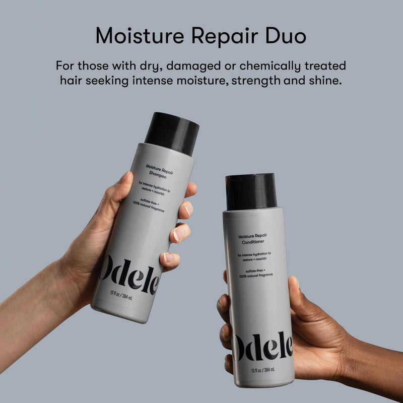 Odele Moisture Repair Sulfate-Free Shampoo & Conditioner Set, for Intense Hydration to Restore & Nourish Dry or Damaged Hair, 13 Fl Oz Each (2-Pack) - Image 2
