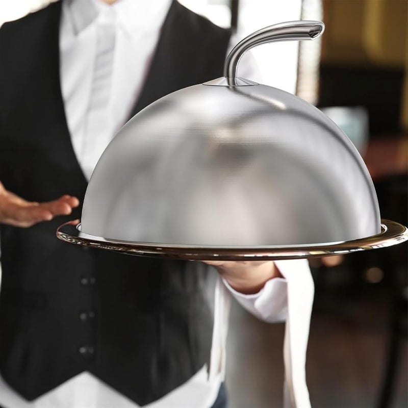 Cheese Melting Dome, Round Basting Cover with Handle, Stainless Steel Griddle Accessories for Flat Top Griddle Grill Indoor/Outdoor Kitchen, Backyard, Parties Cooking - Image 4