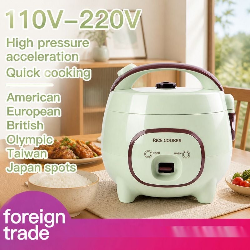 Mini Rice Cooker 110V-220V Non-Stick Inner Pot Dual-Use for Steaming and Cooking, Wholesale for Dorms and Homes - Image 2