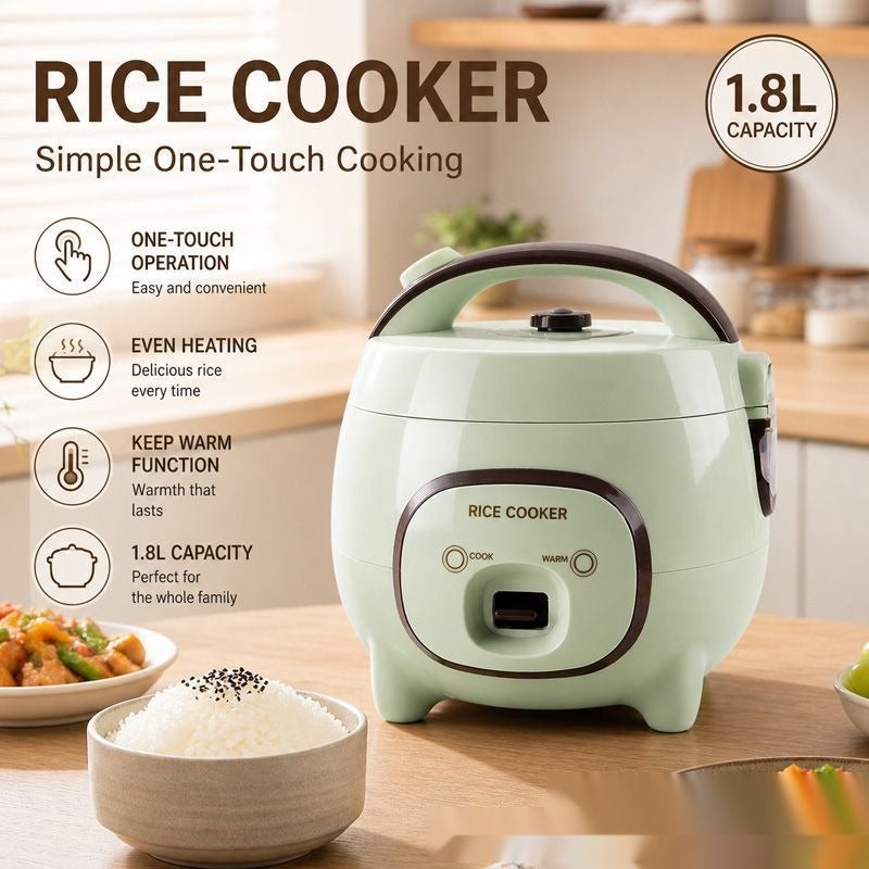 Mini Rice Cooker 110V-220V Non-Stick Inner Pot Dual-Use for Steaming and Cooking, Wholesale for Dorms and Homes - Image 4
