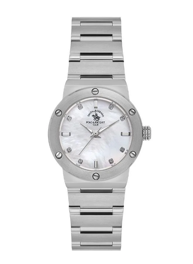 SANTA BARBARA POLO & RACQUET CLUB Santa Barbara Polo & Racquet Club - Unique Women's Watch | Stainless Steel Band with Steel Case | Analog | Round Dial | Mineral Glass | Japanese Quartz | Water Resistance 50 Meters