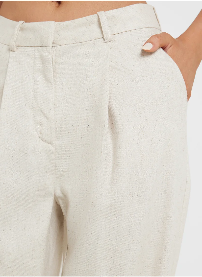 VERO MODA High Waist Wide Leg Linen 32" Pants
