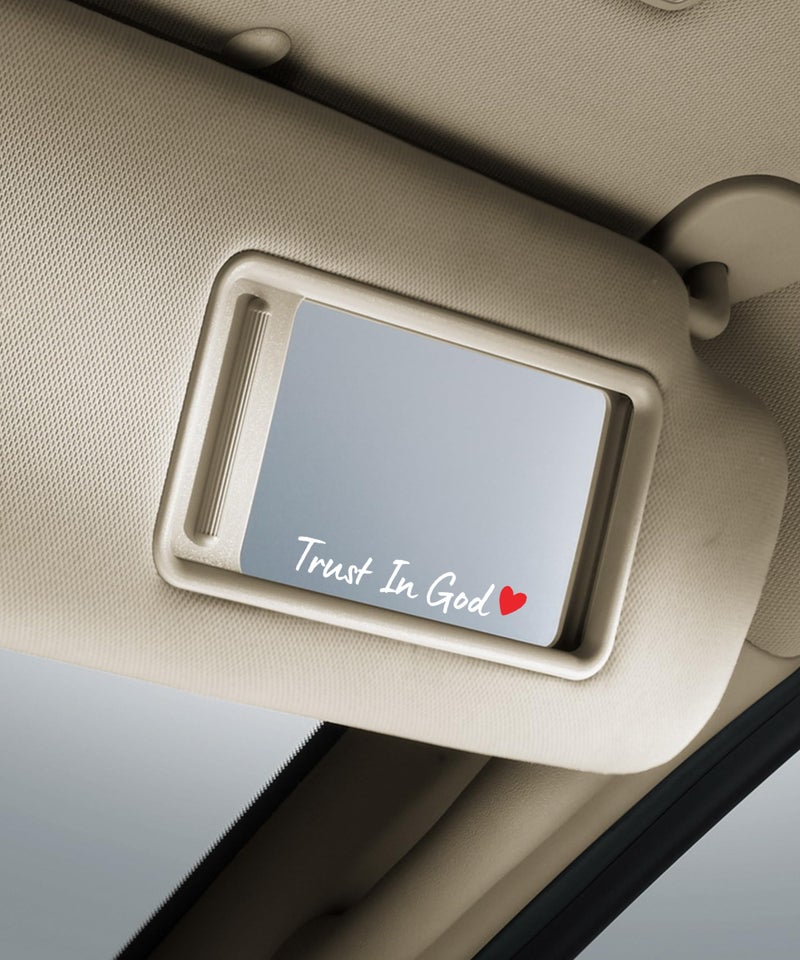 SCUARI 4PCS Car Stickers,Cars Decals,Car Accessories Trust in God Rearview Mirror Sticker,Auto Stickers and Decals,Auto Decals for Women,Trust in God Mirror Decoration,Fits Most Vehicles (White&Red) - Image 5