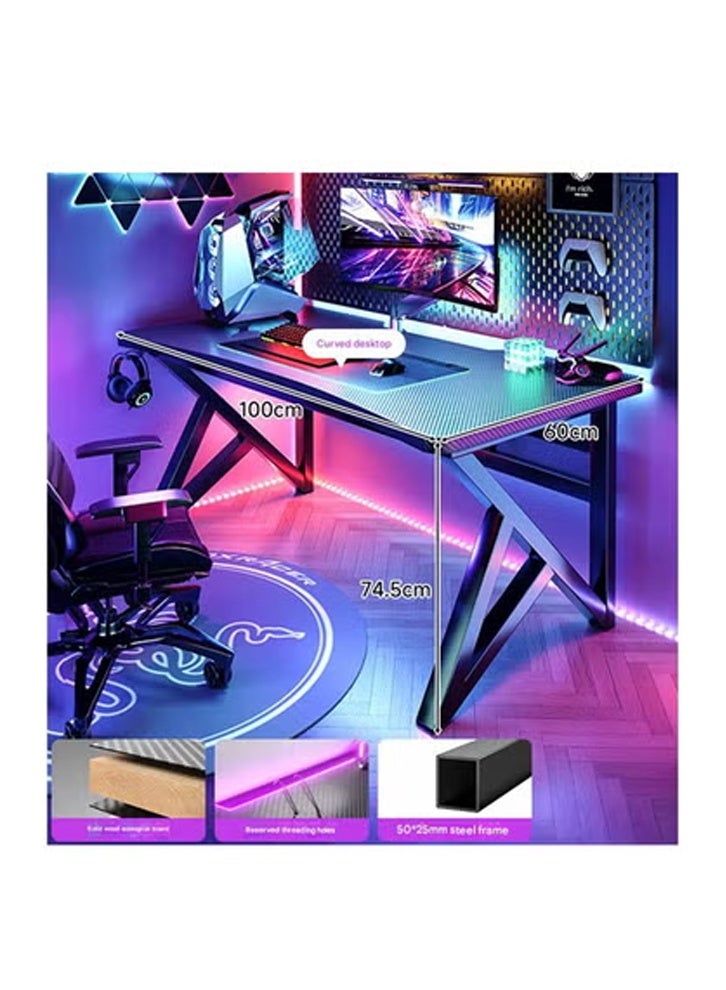 كلناميان طاولة كمبيوتر متعددة الوظائف للمكتب المنزلي 140 سم، لون أسود - Image 2