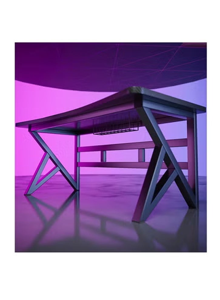 كلناميان طاولة كمبيوتر متعددة الوظائف للمكتب المنزلي 140 سم، لون أسود - Image 3