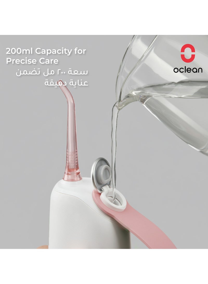 Oclean W10 Cordless Water Flosser 200 ml — Pink — 5 Modes , 1 , 400 Pulses / Min Tank , IPX7 Waterproof - Image 5