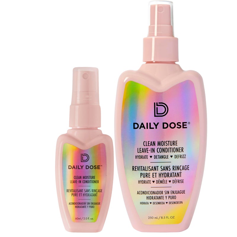 Daily Dose بلسم يومي لتركه في الشعر (8.5 أونصة + 2 أونصة ثنائي) رذاذ فك تشابك الشعر (فائز بجوائز)، خالي من البارابين، خالي من الفثالات، خالي من القسوة، نباتي - Image 1