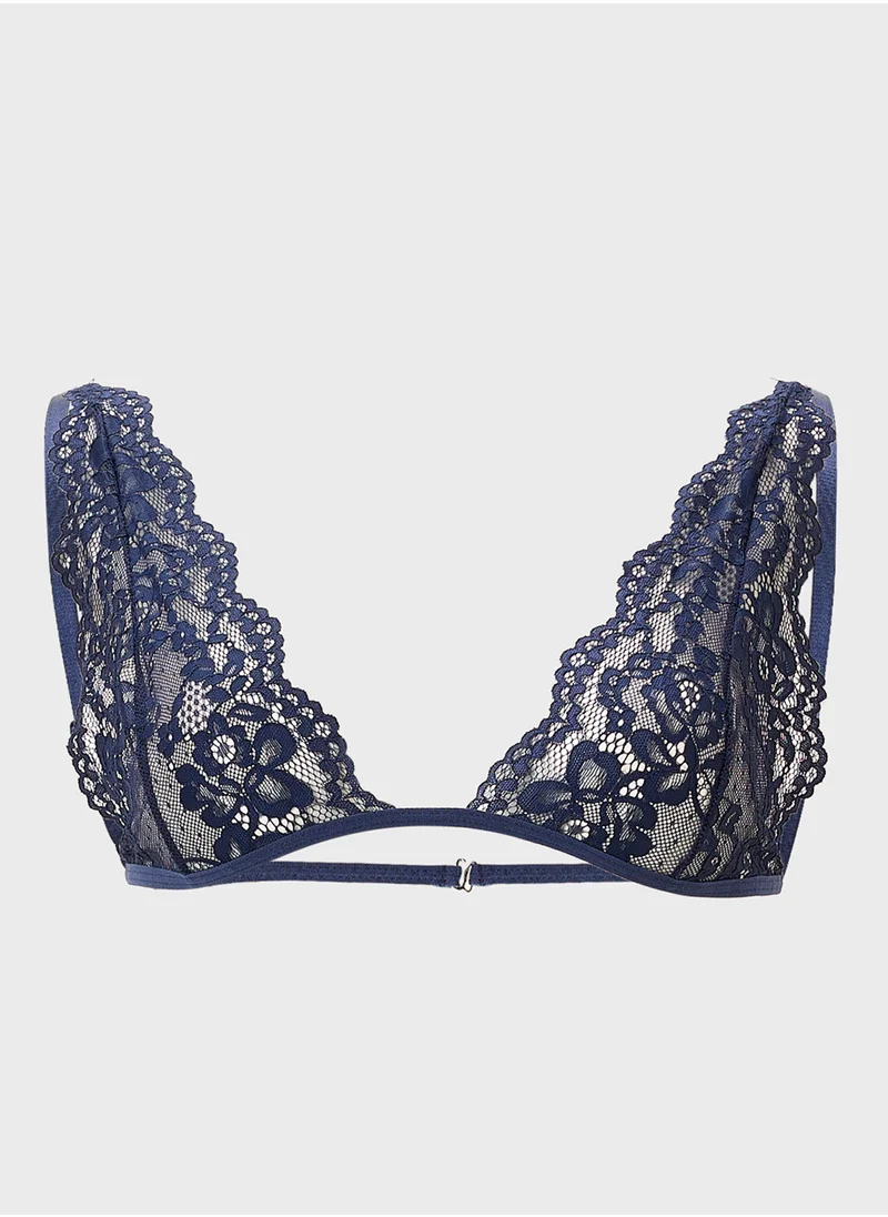 ELLA Lace Bralette & High Waist Criss Cross Brief Set