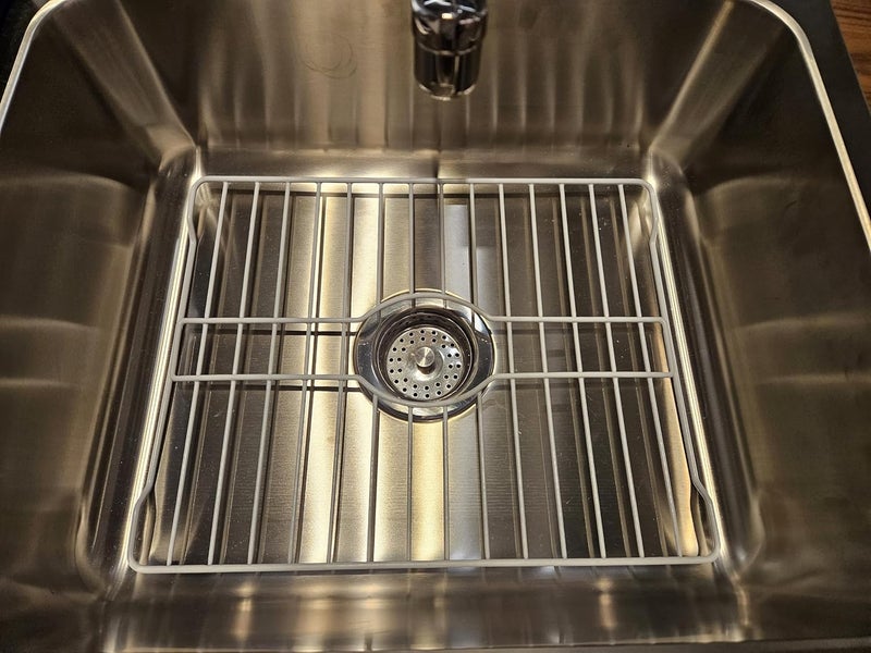 SOFINNI Sink Protectors for Kitchen Sink Bottom with White Coating Grate Insert Grid Sink Bowl Drying Rack Steel Small (10.5" x 12.5") - Image 4