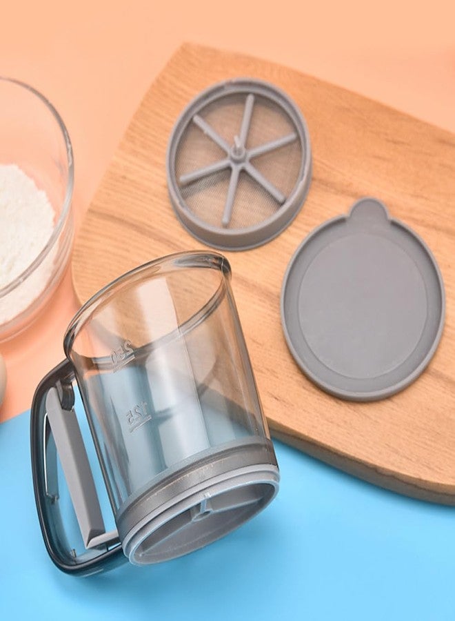 WeiLingBo Flour Sifter for Baking,One-Hand Press Baking Sifter with Double-Layer Fine Mesh,Portable Sifters for All Baking Flour Powdered Sugar Almond Powder and Cocoa Powder - Image 5