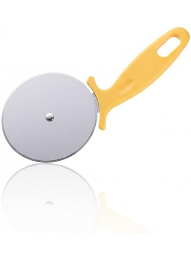 قطاعة بيتزا حادة وعصرية – لتقطيع البيتزا والمخبوزات بسهولة ودقة – أصفر (Z) - Image 1