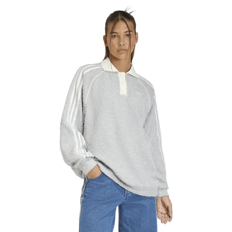 ADIDAS ORIGINALS BOUCLE OVERSIZED POLO CREW