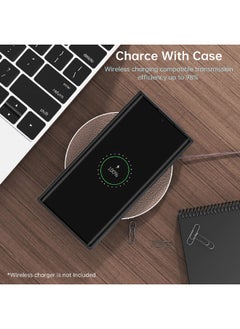 Mikki Samsung Galaxy S25 Ultra Case, Vegan Leather Protective Case for S25 Ultra 6.9", Luxury, Elegant and Beautiful Design Cover, Non-Slip Vintage Looking Perfect Leather Cover (Black)  - Image 5