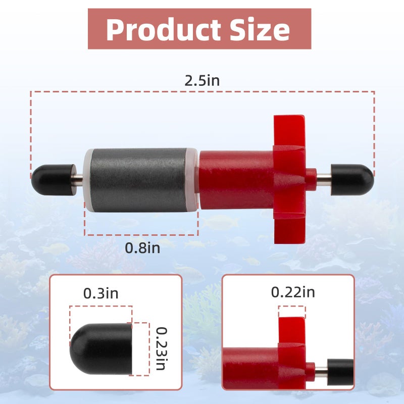 Trdzi Impeller Assembly Replacement Part Compatible with Whisper 3, 4, 60, Triad 3000 Power Filter - for 60-Gallon Aquarium Fisk Tank Replacement Part#75069200 - Image 2