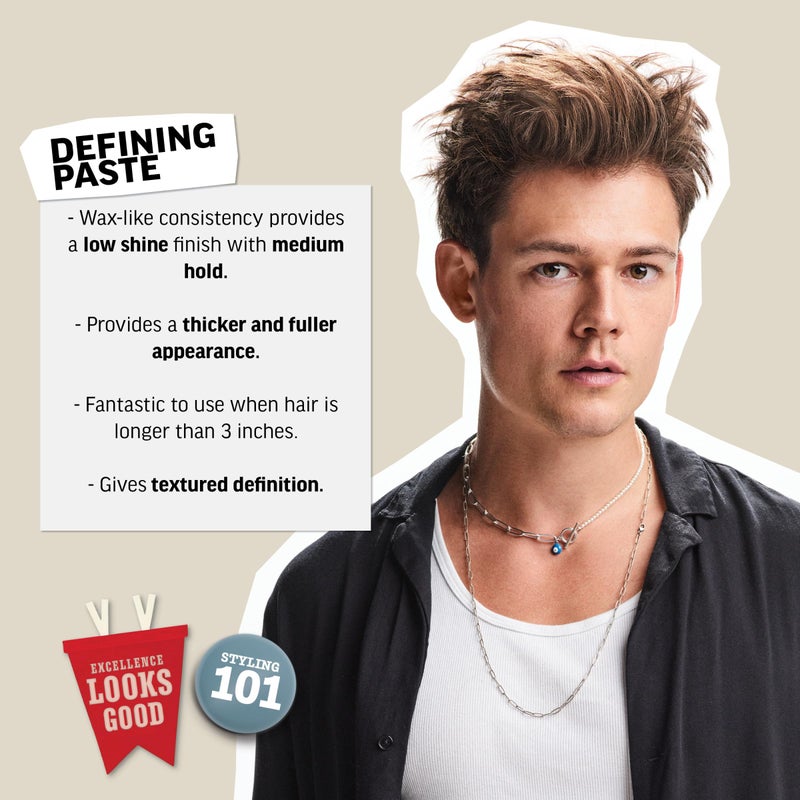 American Crew Men's Hair Defining Paste, Like Hair Gel with Medium Hold Hair Gel & Low Shine, Stocking Stuffer for Him, 3 oz - Image 3