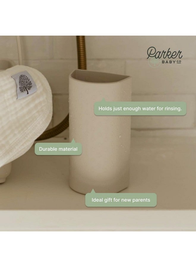 Parker Baby Co. Parker Baby Bath Rinse Cup | BPA Free, Dishwasher Safe & Food Grade Bath Cup for Rinsing Hair | Holds 18oz | Quick-Dry, Sturdy & Perfect Size Baby Water Pourer in Neutral Colors  - Image 3