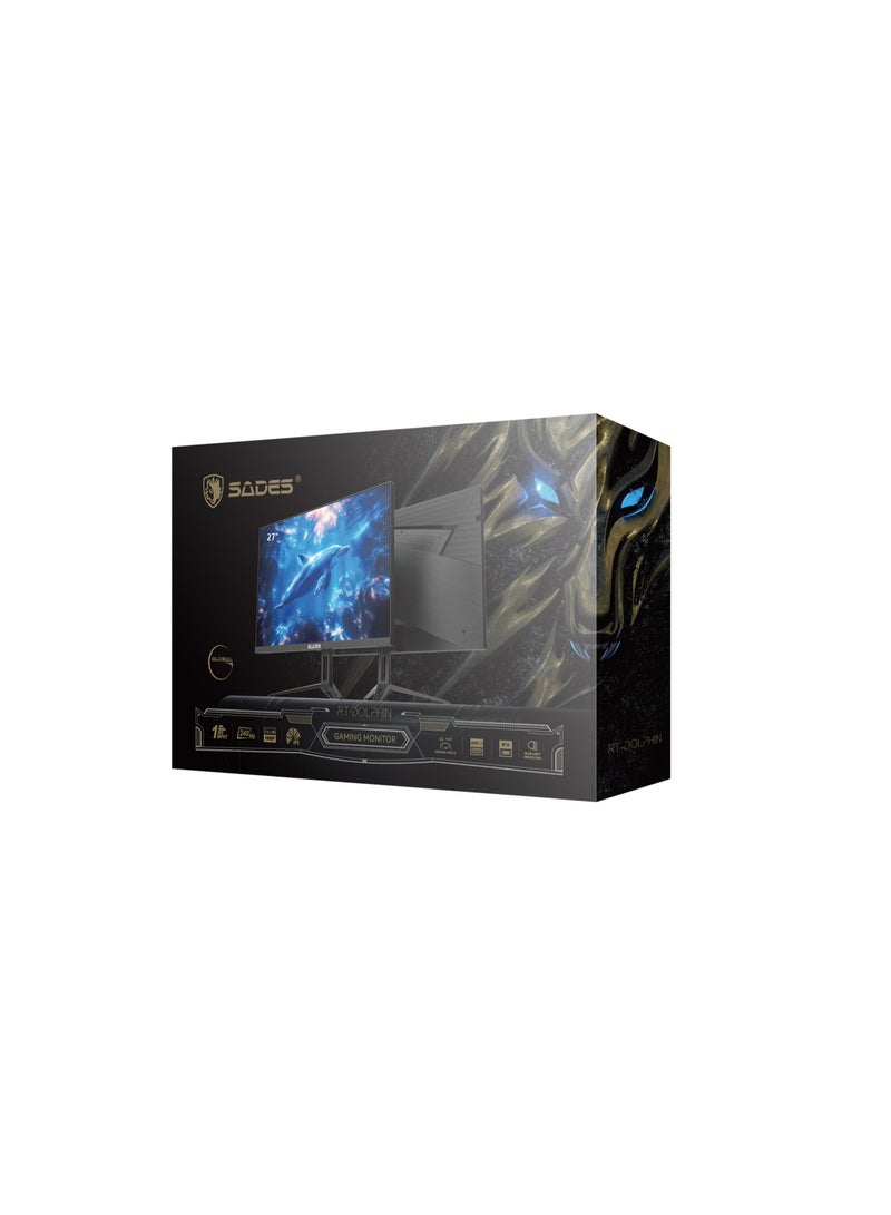 Sades RT-Dolphin SA-F03F27 27" Flat FHD 240Hz IPS Gaming Monitor - Black - Image 5