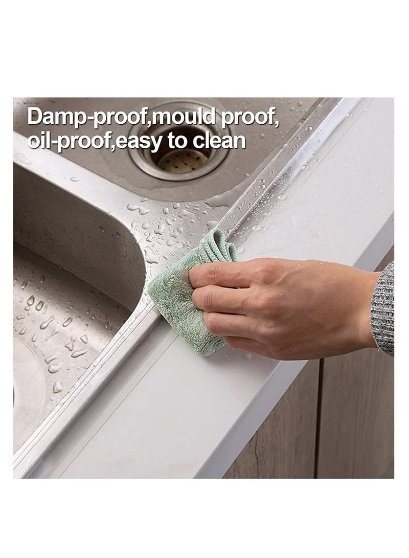 Self Adhesive Sealing Tape, Transparent Caulk Tape with Silicone Removal Scraper - Image 3
