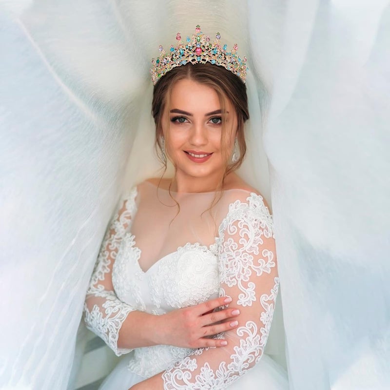 Cocide Crowns for Women Tiaras for Women Crowns for Girls Tiaras for Girls Crystal Rhinestones Queen Crown Princess for Party Wedding Bridal Halloween Costume Cosplay Accessories - Image 4