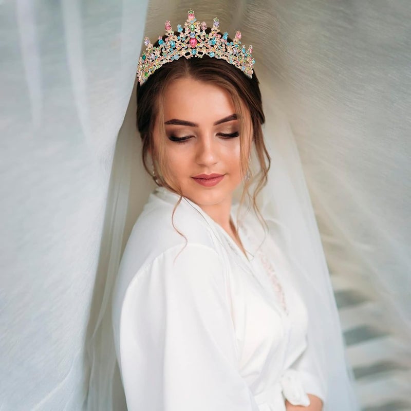 Cocide Crowns for Women Tiaras for Women Crowns for Girls Tiaras for Girls Crystal Rhinestones Queen Crown Princess for Party Wedding Bridal Halloween Costume Cosplay Accessories - Image 5