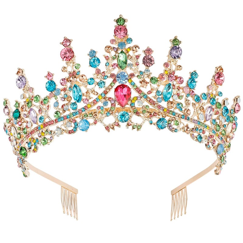 Cocide Crowns for Women Tiaras for Women Crowns for Girls Tiaras for Girls Crystal Rhinestones Queen Crown Princess for Party Wedding Bridal Halloween Costume Cosplay Accessories - Image 1