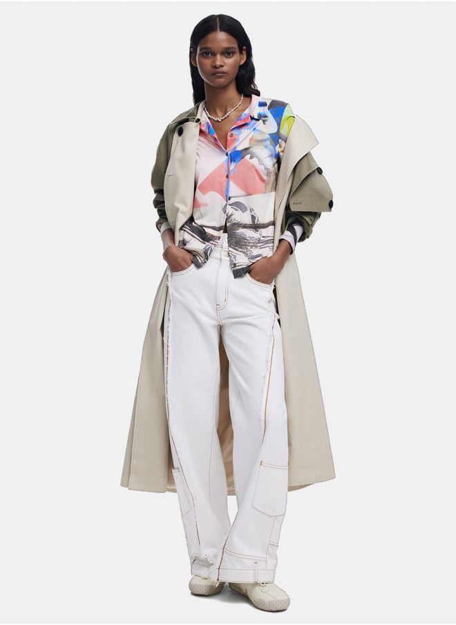 DESIGUAL - Collage buttoned shirt - Image 1