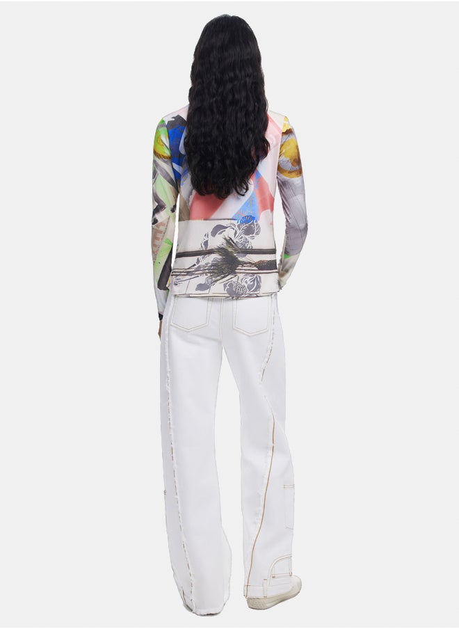 DESIGUAL - Collage buttoned shirt - Image 1