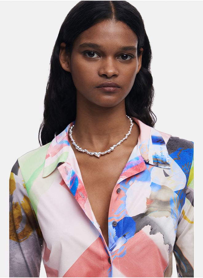 DESIGUAL - Collage buttoned shirt - Image 1