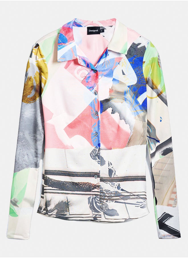 DESIGUAL - Collage buttoned shirt - Image 1
