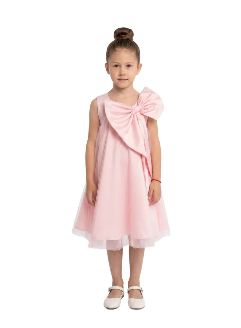 بيداني Sleeveless Princess Gown with Oversized Bow