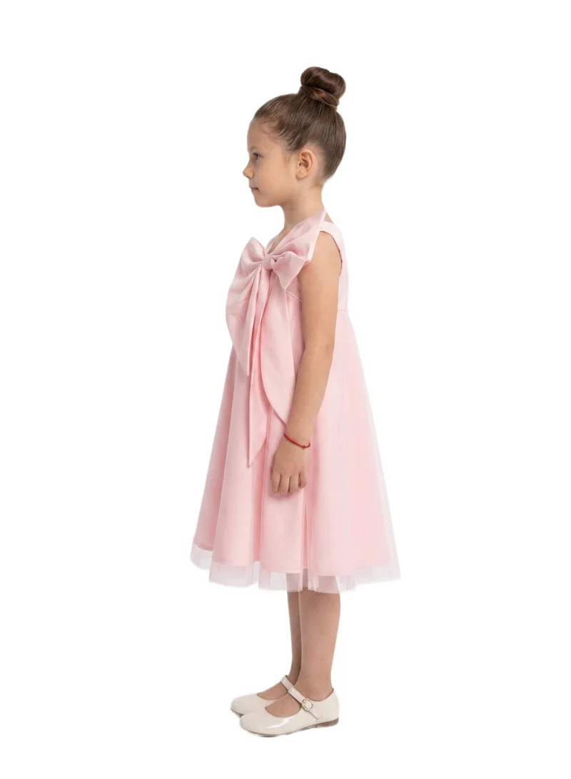 بيداني Sleeveless Princess Gown with Oversized Bow