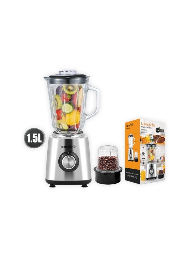 لوما بيلا خلاط 500 وات - 1.5 لتر- مزود ب كبة  - LB-53007 / B1018 - Image 3