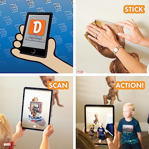 Wall Palz Marvel Baby Groot Wall Decals - 26" Augmented Reality Guardians of The Galaxy Bedroom Wall Decor Peel and Stick Vinyl Wall Stickers - Image 3