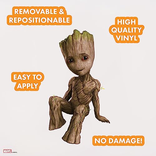 Wall Palz Marvel Baby Groot Wall Decals - 26" Augmented Reality Guardians of The Galaxy Bedroom Wall Decor Peel and Stick Vinyl Wall Stickers - Image 2