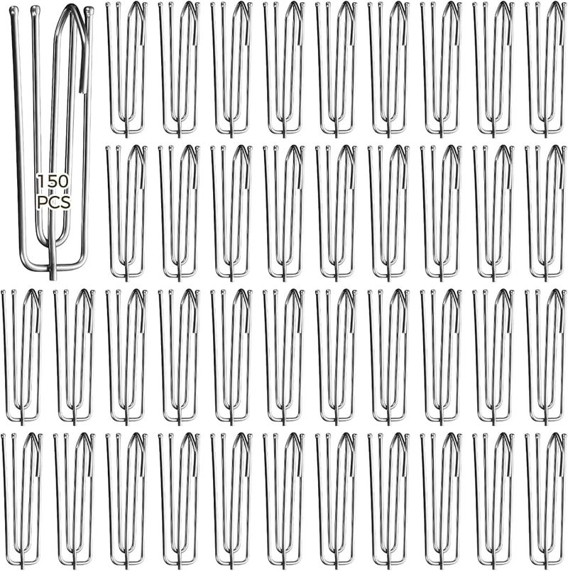 150 قطعة من خطافات الستائر الفولاذية المقاومة للصدأ - علاقات الستائر المضادة للصدأ سهلة التركيب - ديكور المنزل - Image 2