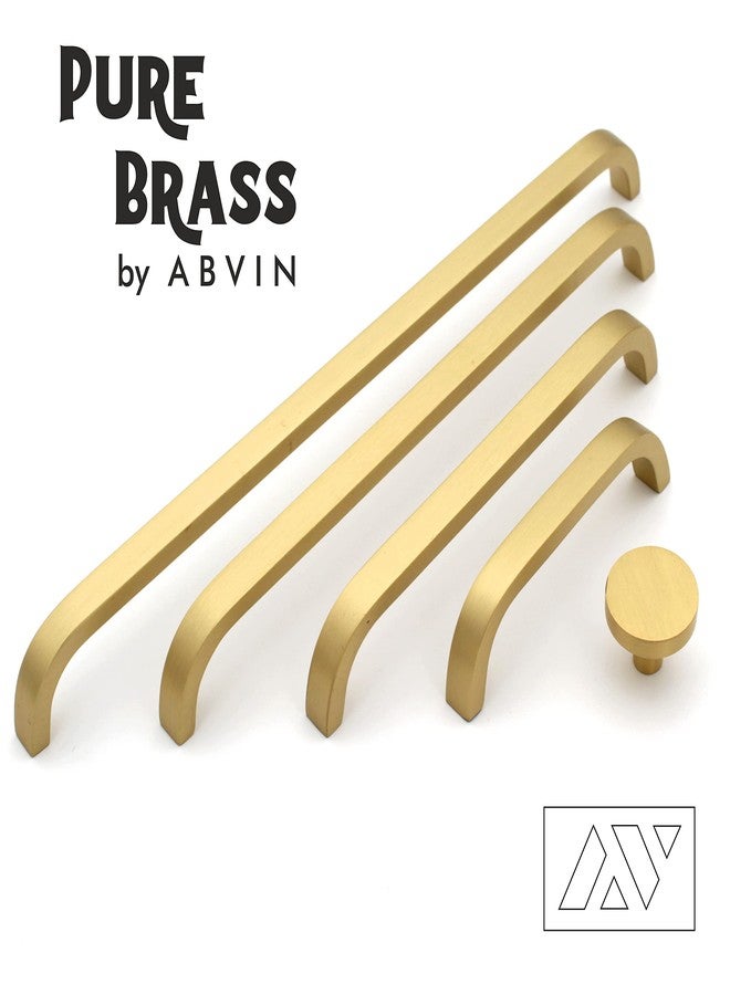 ABVIN مقابض قضبان نحاسية صلبة رفيعة فاخرة، أدوات خزائن ذهبية عصرية، مقابض أثاث للأبواب والخزائن والأدراج - قطعة واحدة (9.2 بوصة) - Image 3