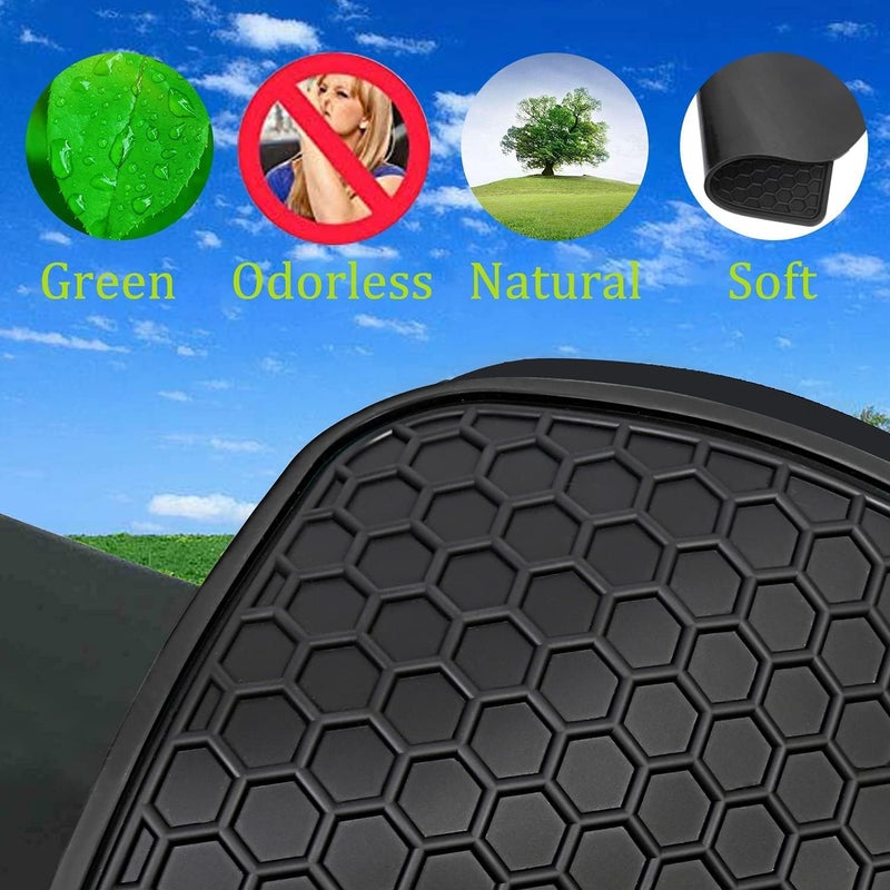 Car Floor Mats Custom Fit for Toyota Corolla Cross 2022-2025 （ Not for Corolla）Black Rubber All Weather Protection Auto Floor Liners Heavy Duty Odorless - Image 2