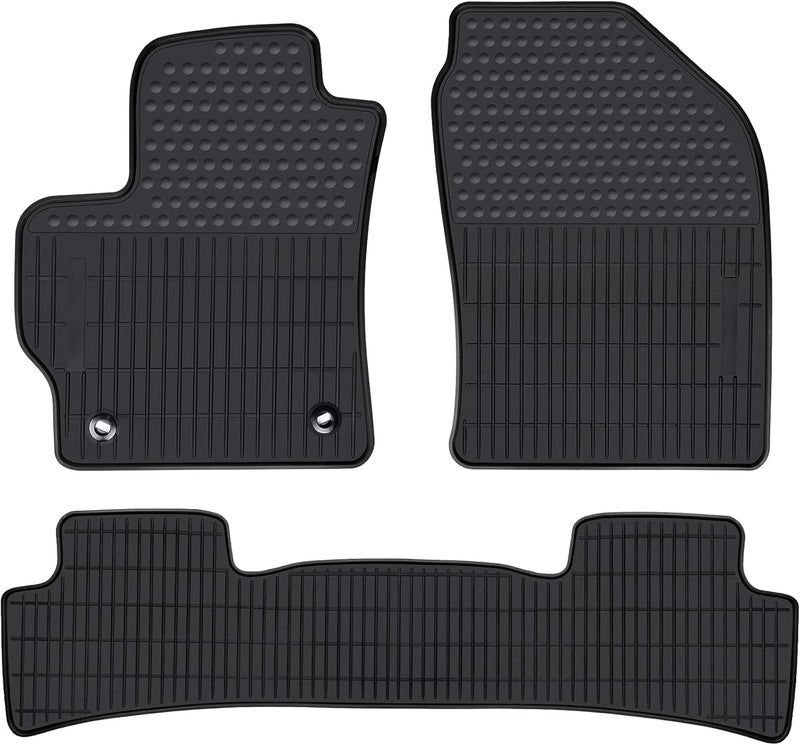 Car Floor Mats Custom Fit for Toyota Corolla Cross 2022-2025 （ Not for Corolla）Black Rubber All Weather Protection Auto Floor Liners Heavy Duty Odorless - Image 1