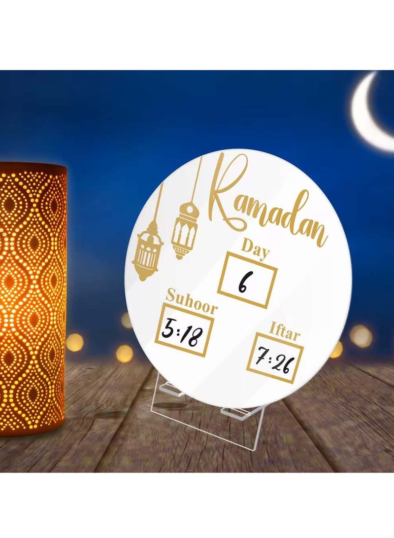 تقويم العد التنازلي لرمضان مبارك من الأكريليك هدية العيد ديكور حفلات المنزل - Image 2