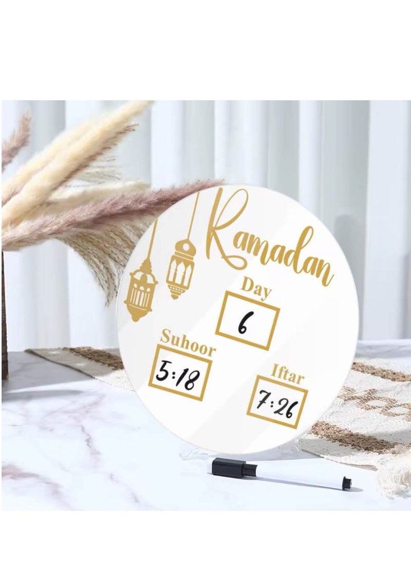 تقويم العد التنازلي لرمضان مبارك من الأكريليك هدية العيد ديكور حفلات المنزل - Image 3