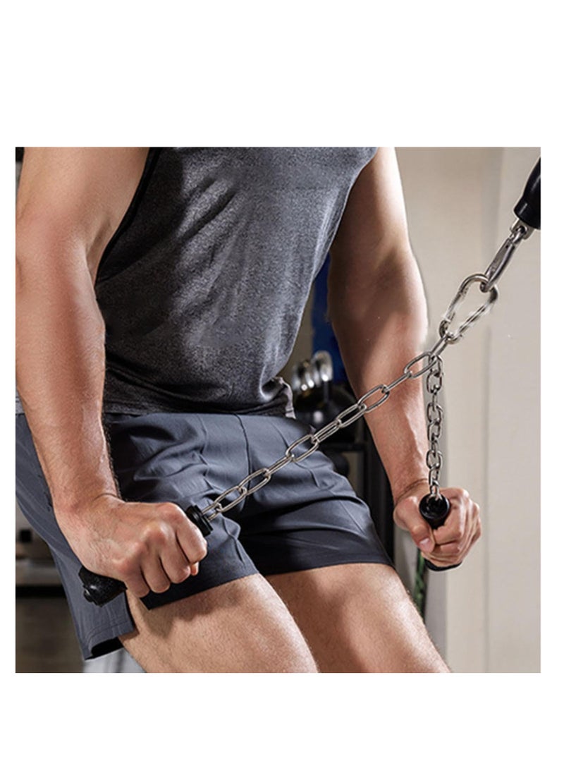 SYOSI - Tricep Rope Cable Attachment, Tricep Pull Down Rope with Ergonomic Handles, Metal Workout Cable Attachment, Cable Machine Accessories for Home Gym - Image 1