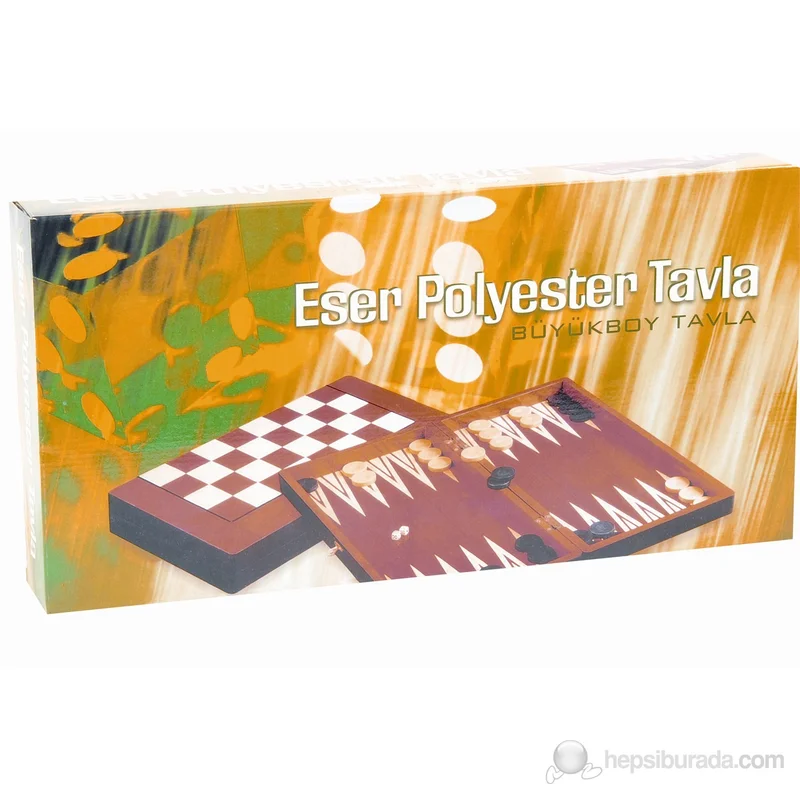 Sedef Okey Eser Polyester Backgammon (Large Size)