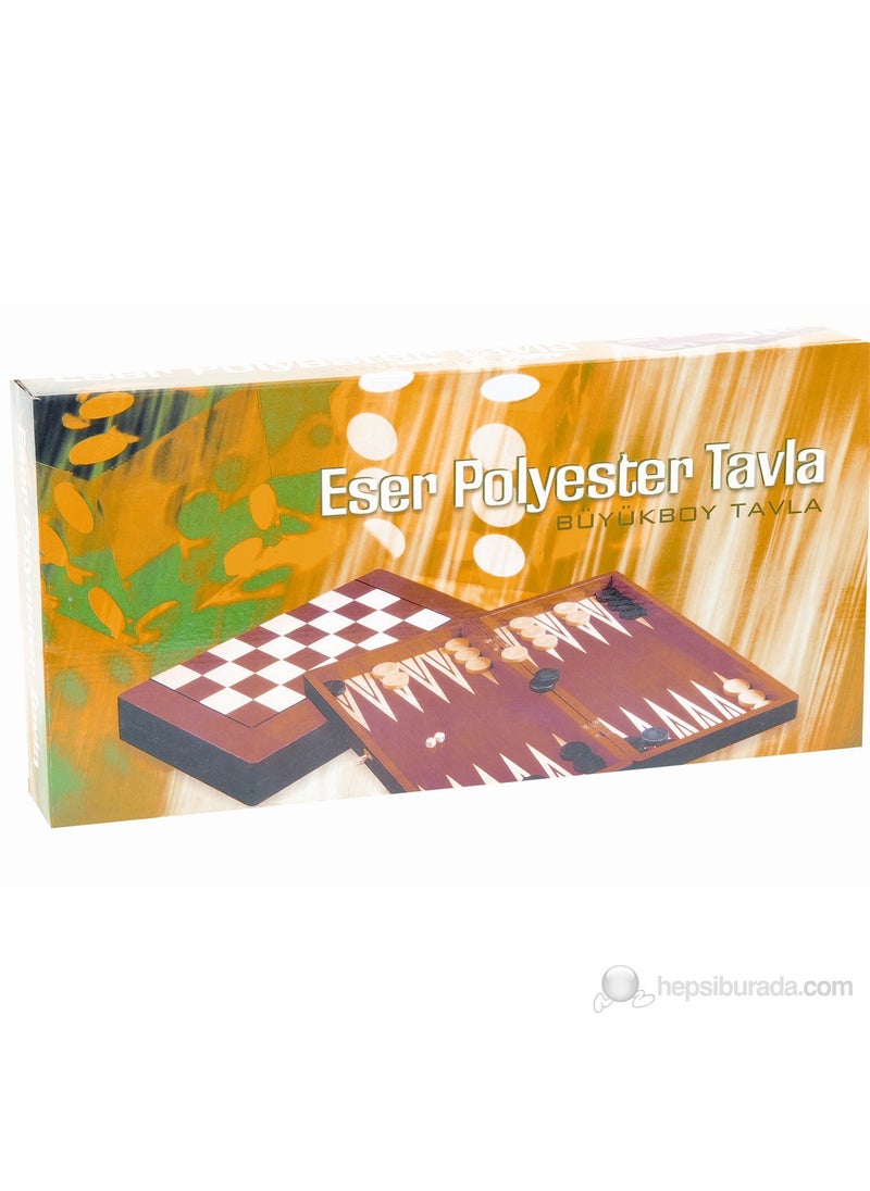 Sedef Okey - Eser Polyester Backgammon (Large Size) - Image 1