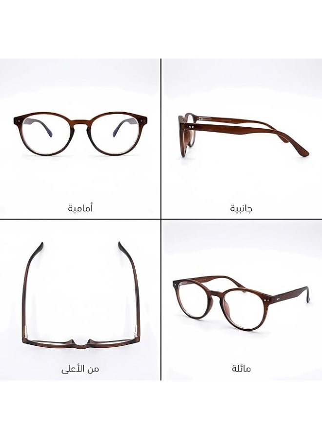 Blue Light Blocking Eyeglasses - Classic Brown Frame Anti-Glare Computer Glasses for Men & Women - Image 5