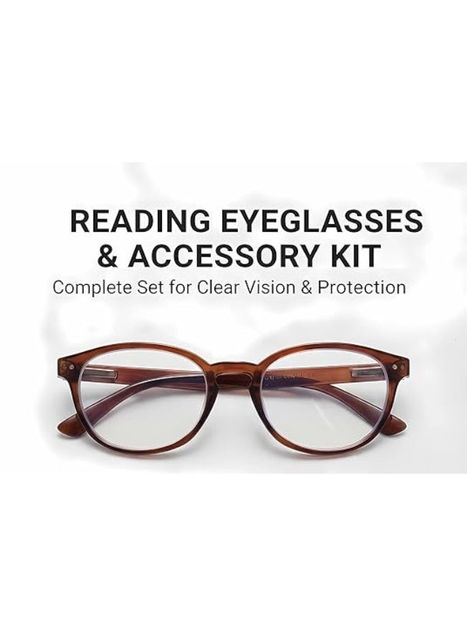 Blue Light Blocking Eyeglasses - Classic Brown Frame Anti-Glare Computer Glasses for Men & Women - Image 2