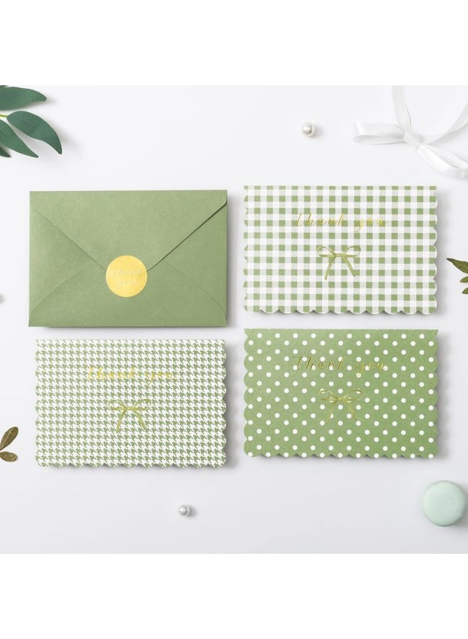 Crisky Thank You Cards with Envelopes,50 Pack Sage Green Thank You Cards Bulk Bow Style for Baby Shower, Birthday, Wedding Decoration Party Favors - Image 3