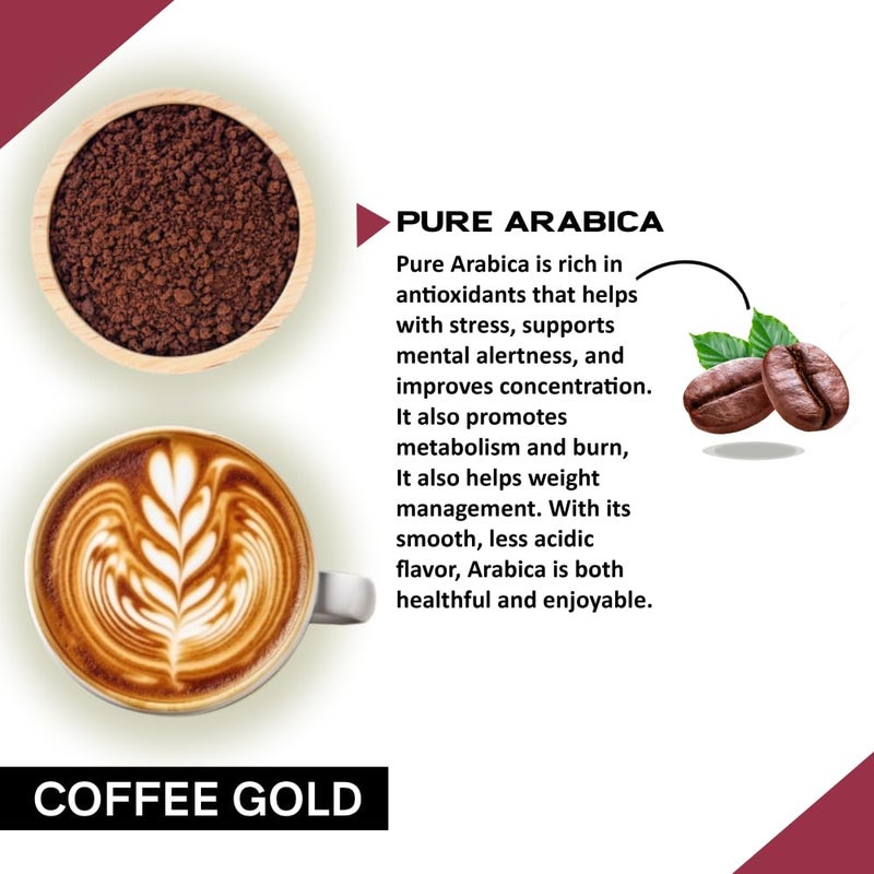 COFFEECURRY Gold Coffee (50 Grams) - Instant Coffee Powder for Energy and Focus - Instant Hot & Cold Coffee | Premium Arabica Coffee Powder for Refreshing Experience - Image 2