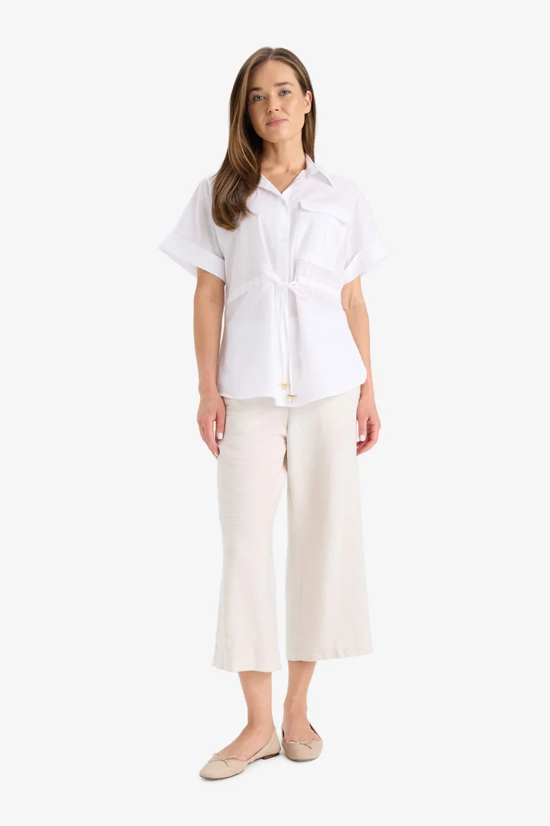 ديفاكتو Regular Fit Shirt Collar Short Sleeve Shirt